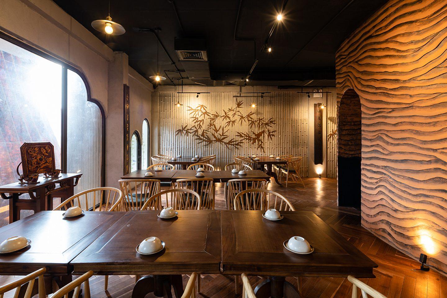 không gian bên trong của nhà hàng chay Kasaya